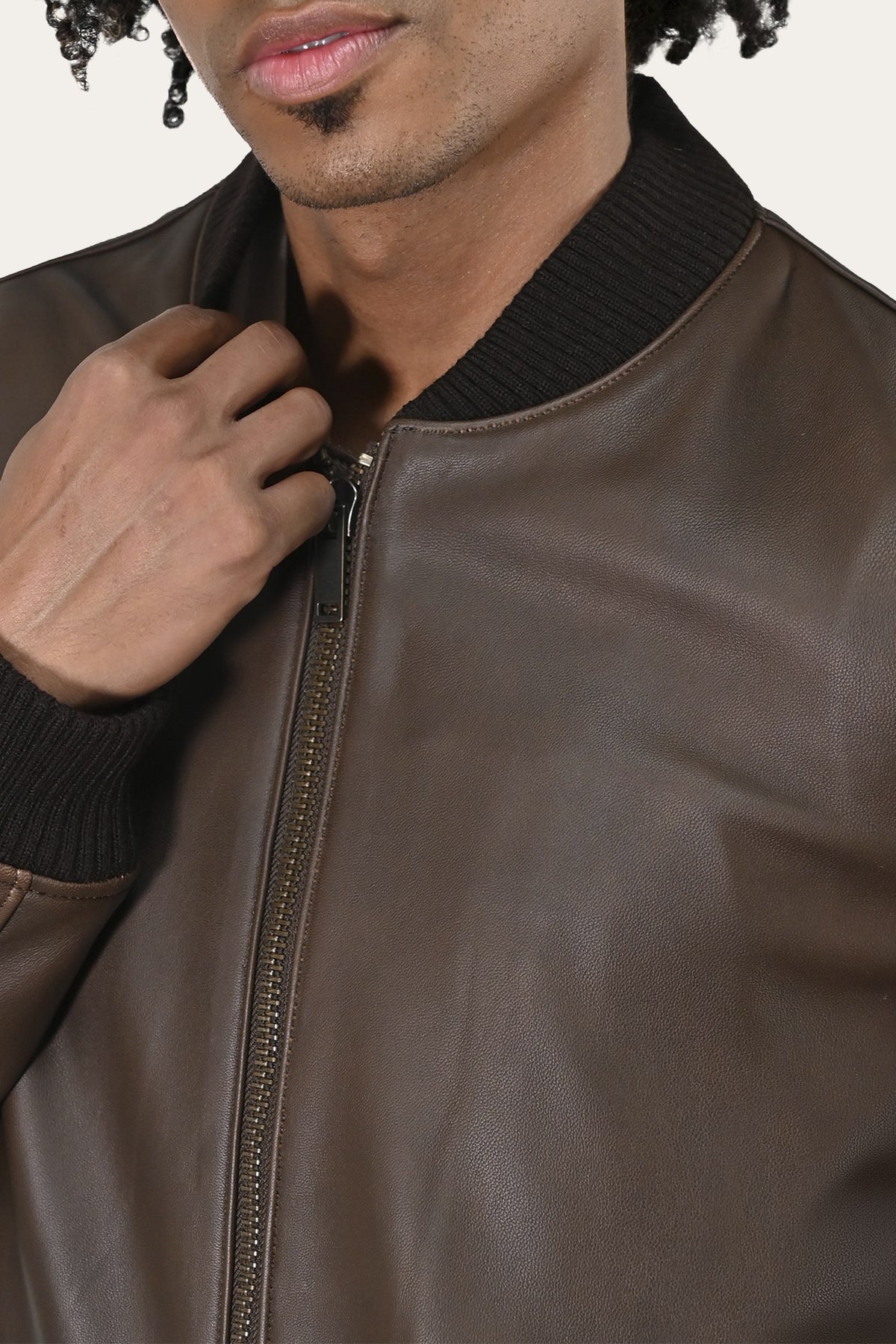 FRYE Men's Moka Tobacco Colt Bomber Jacket