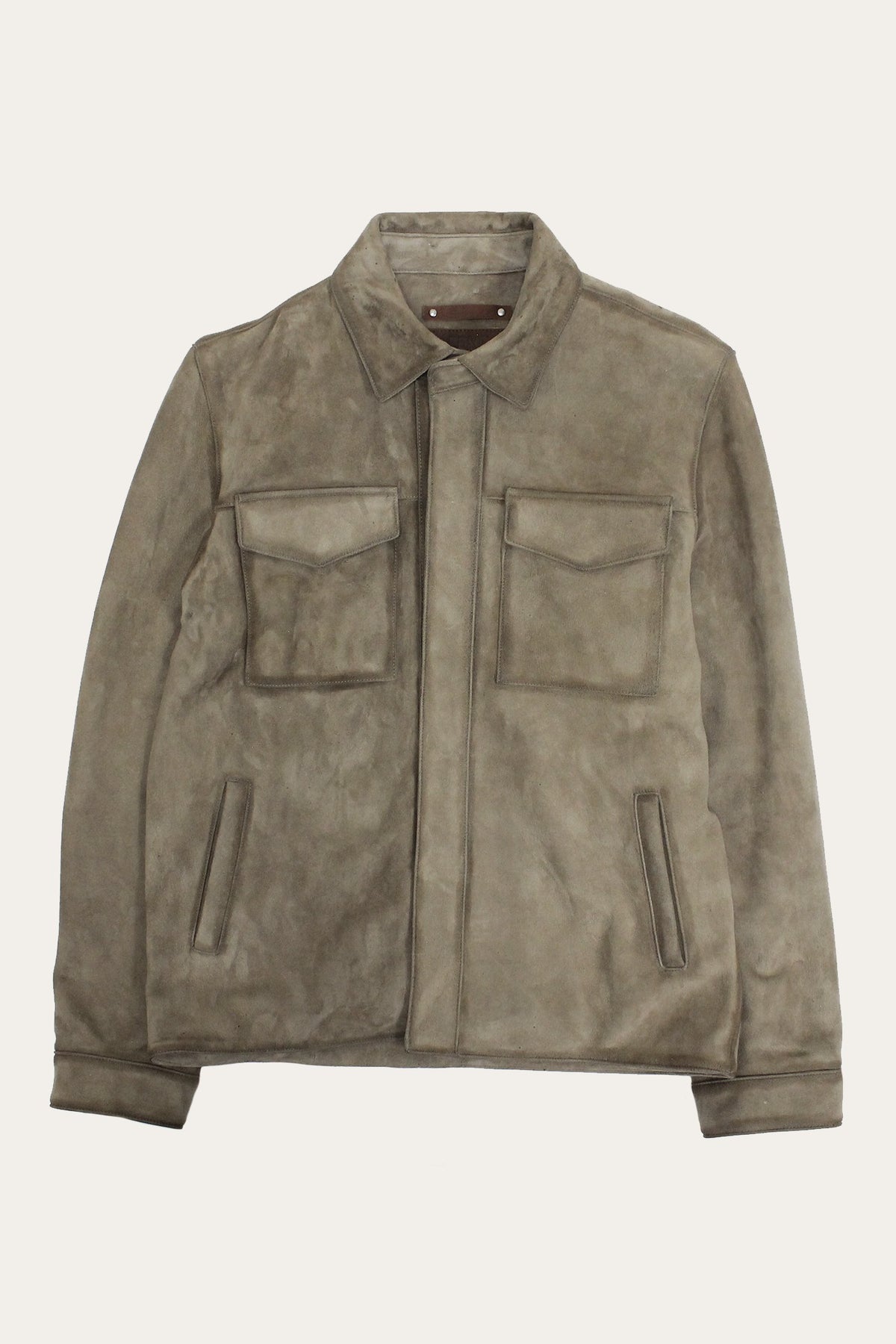 FRYE Men’s Taupe Brock Suede Utility Shacket