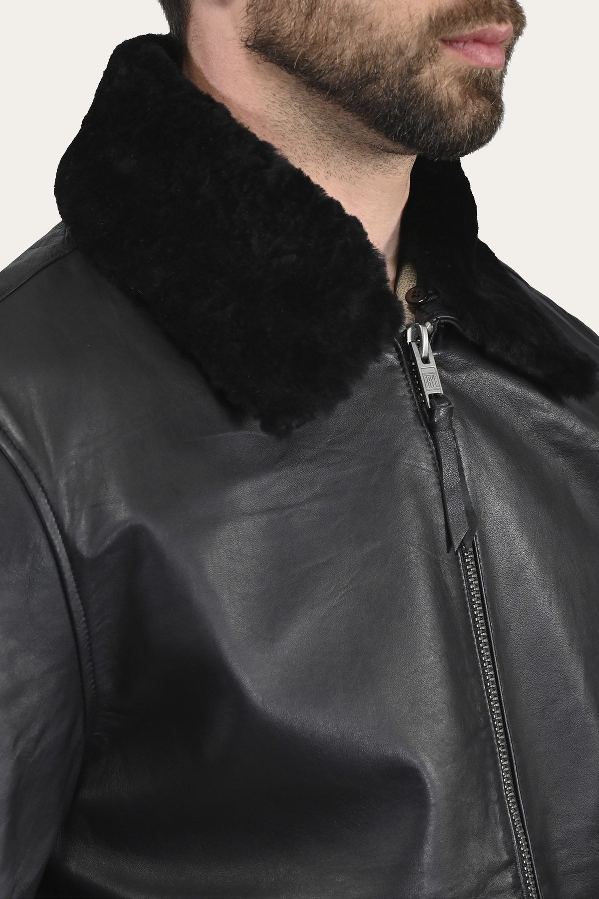 FRYE Men's Black Remington Trucker Jacket
