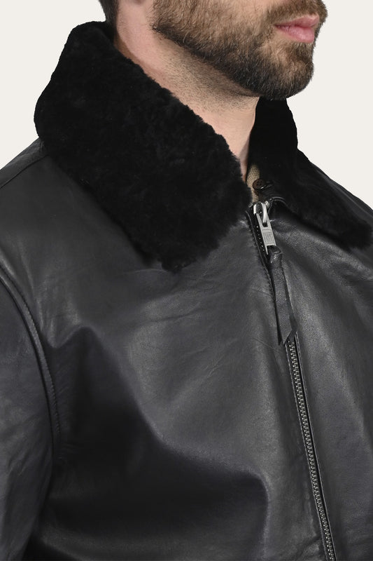 FRYE Men's Black Remington Trucker Jacket