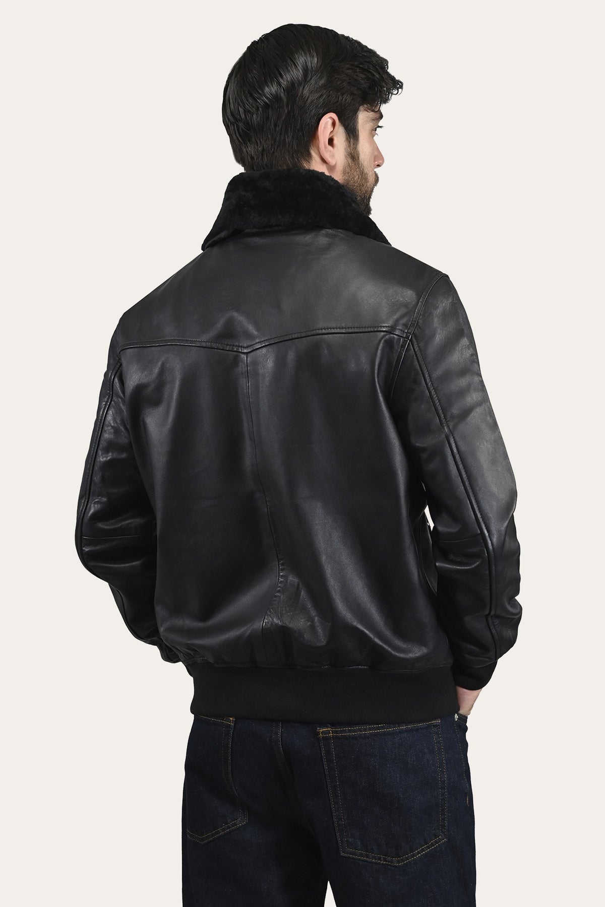 FRYE Men's Black Remington Trucker Jacket