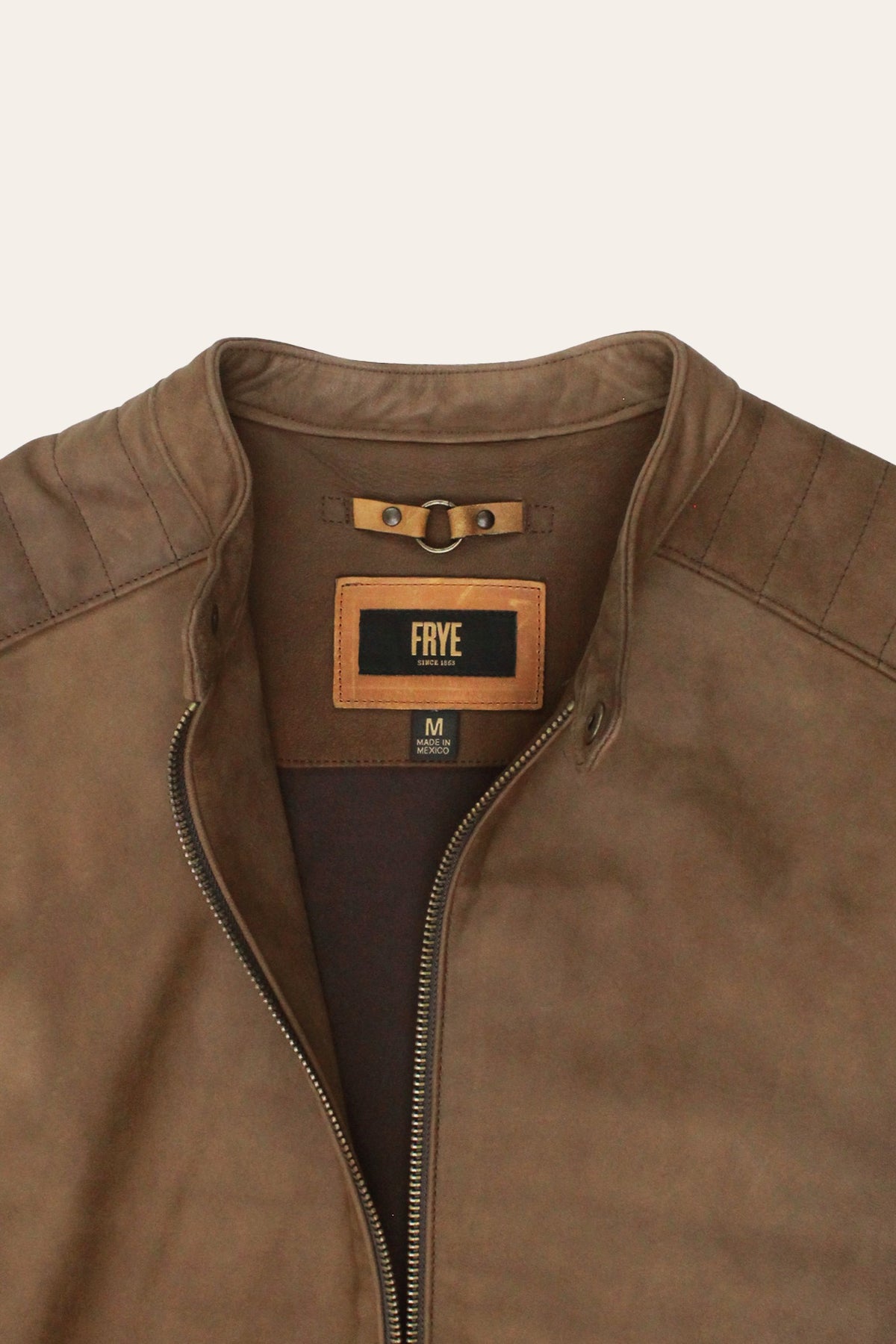 FRYE Men’s Tobacco Desert Racer Leather Jacket