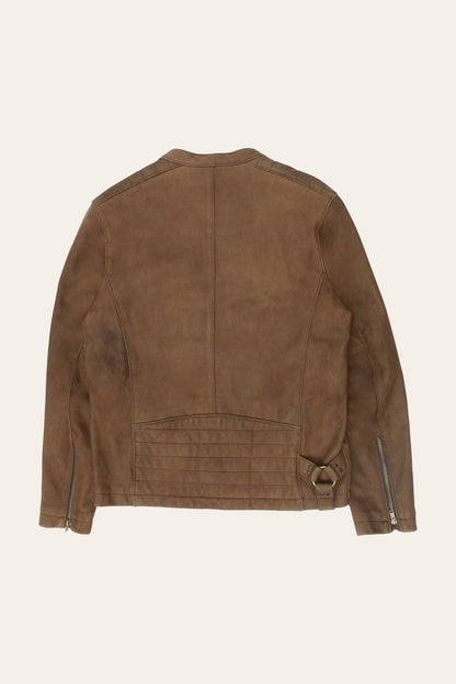 FRYE Men’s Tobacco Desert Racer Leather Jacket