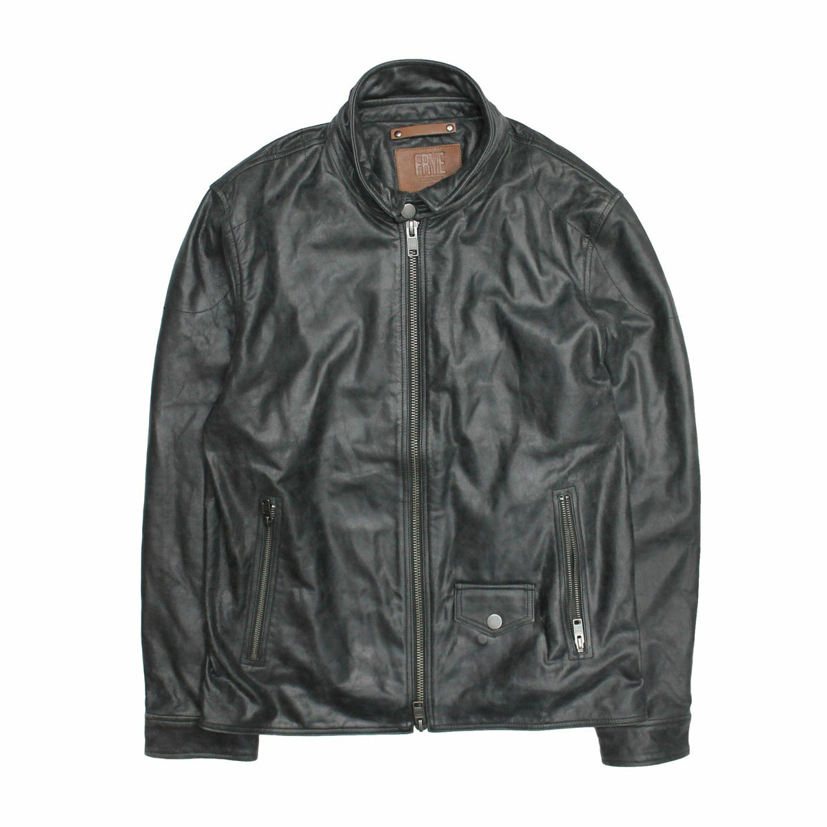 FRYE Men’s Black Lawton Modern Nappa Biker Jacket