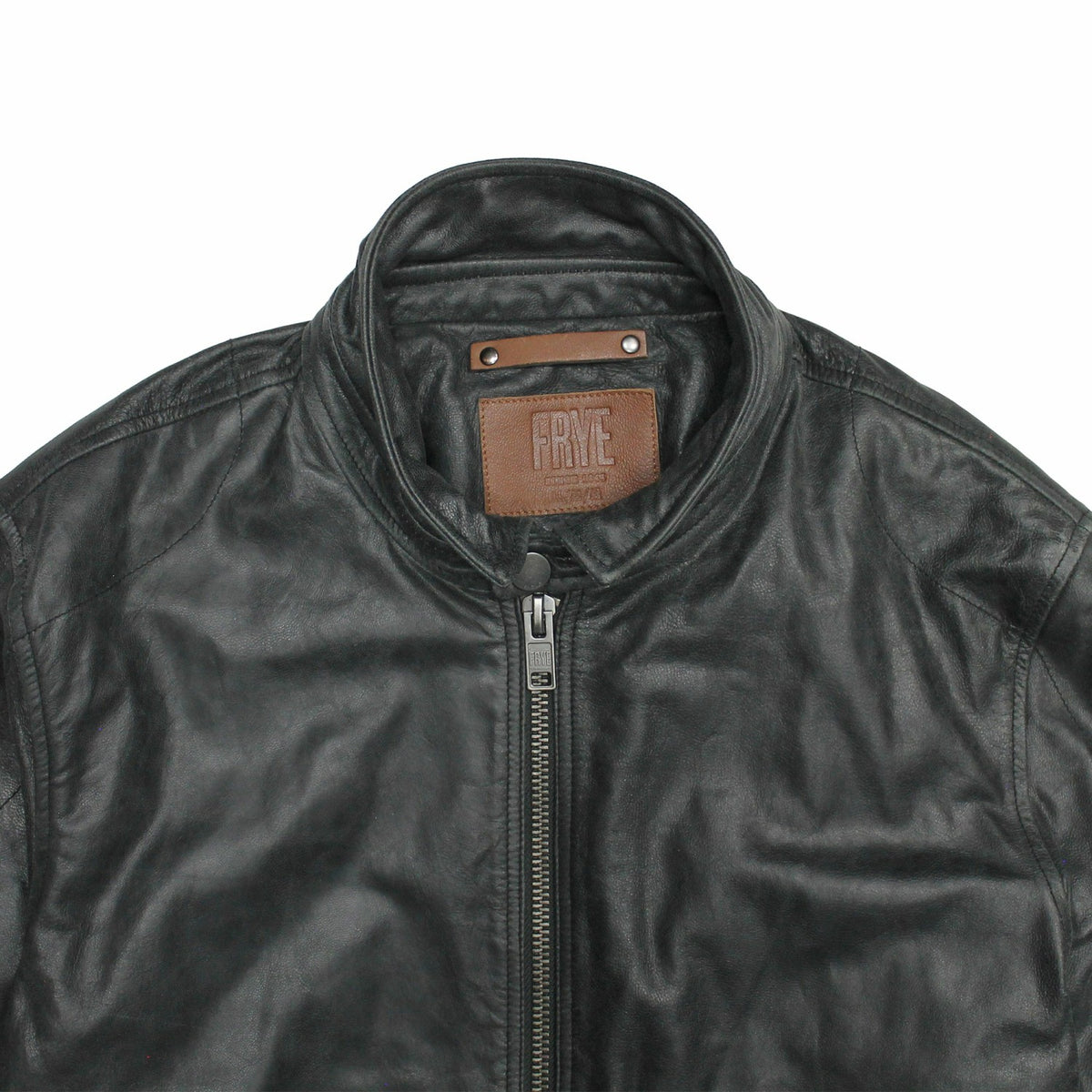 FRYE Men’s Black Lawton Modern Nappa Biker Jacket