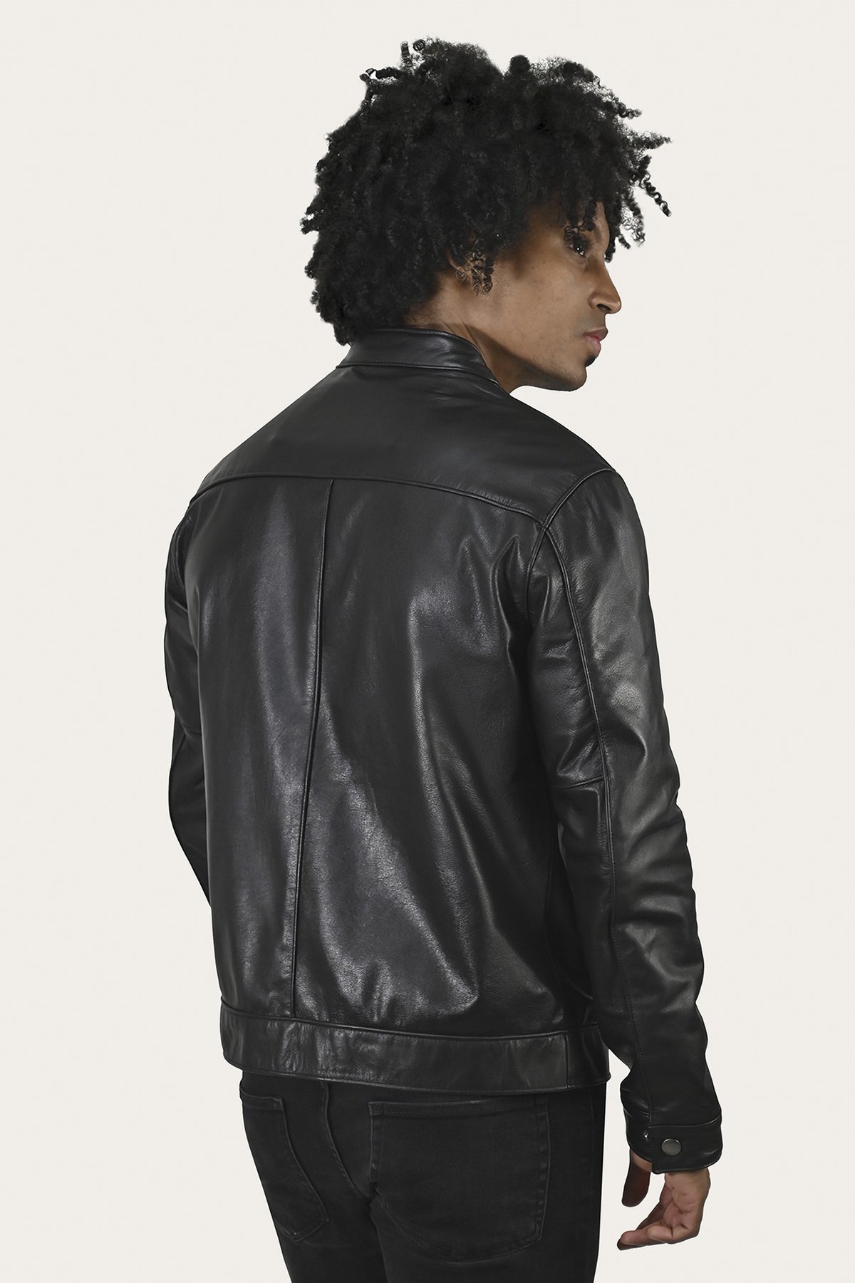 FRYE Men's Black Bright Homestead Racer Jacket