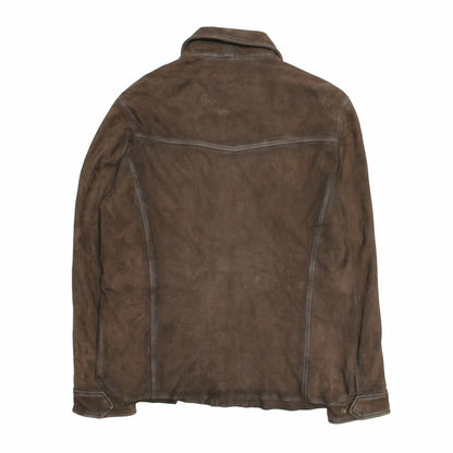 FRYE Men’s Dark Brown Brody Suede Shacket