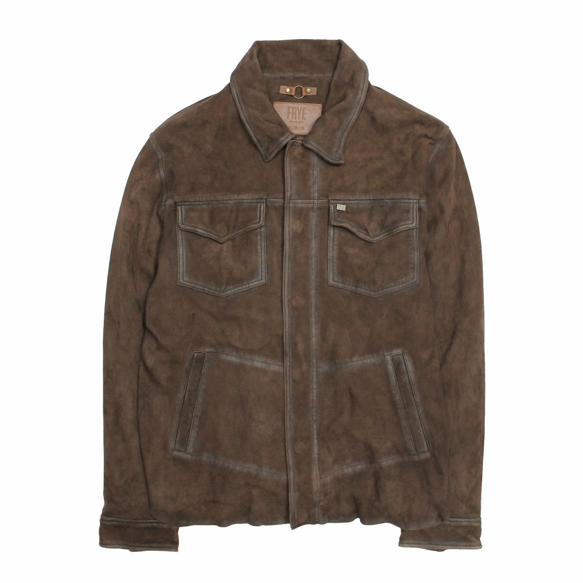 FRYE Men’s Dark Brown Brody Suede Shacket