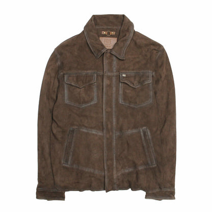 FRYE Men’s Dark Brown Brody Suede Shacket
