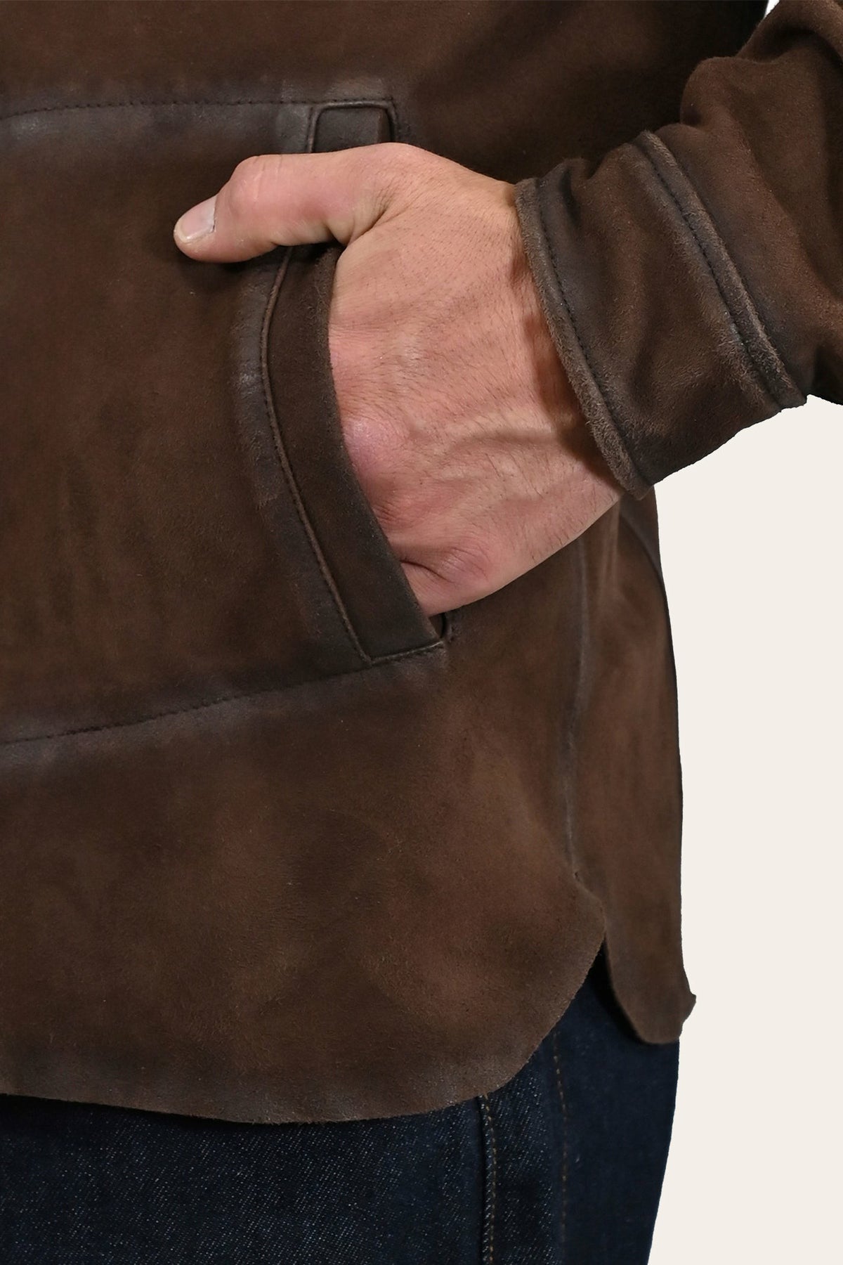 FRYE Men’s Dark Brown Brody Suede Shacket