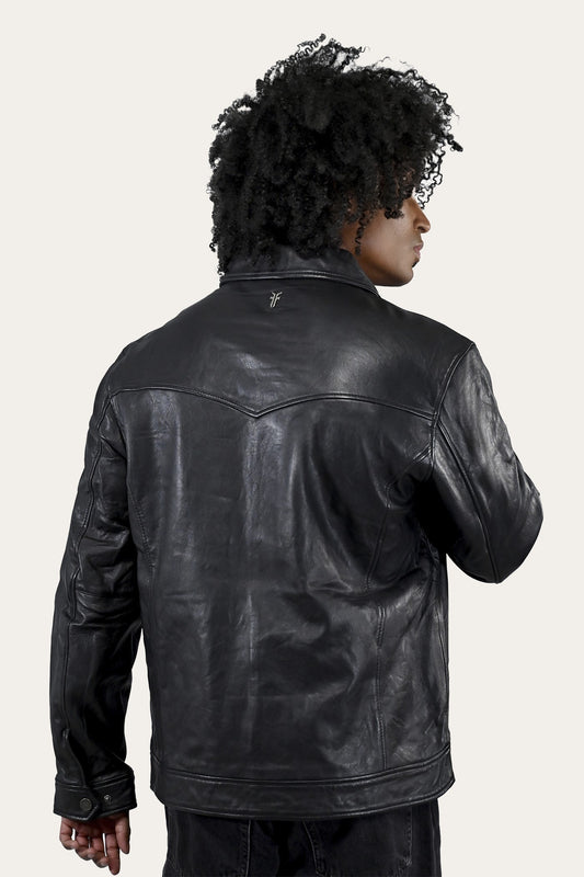 FRYE Men's Black Ruffian Trucker Jacket
