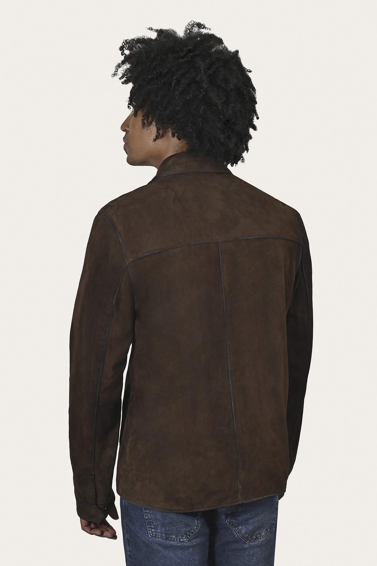 FRYE Men’s Dark Brown Brock Classic Suede Shacket