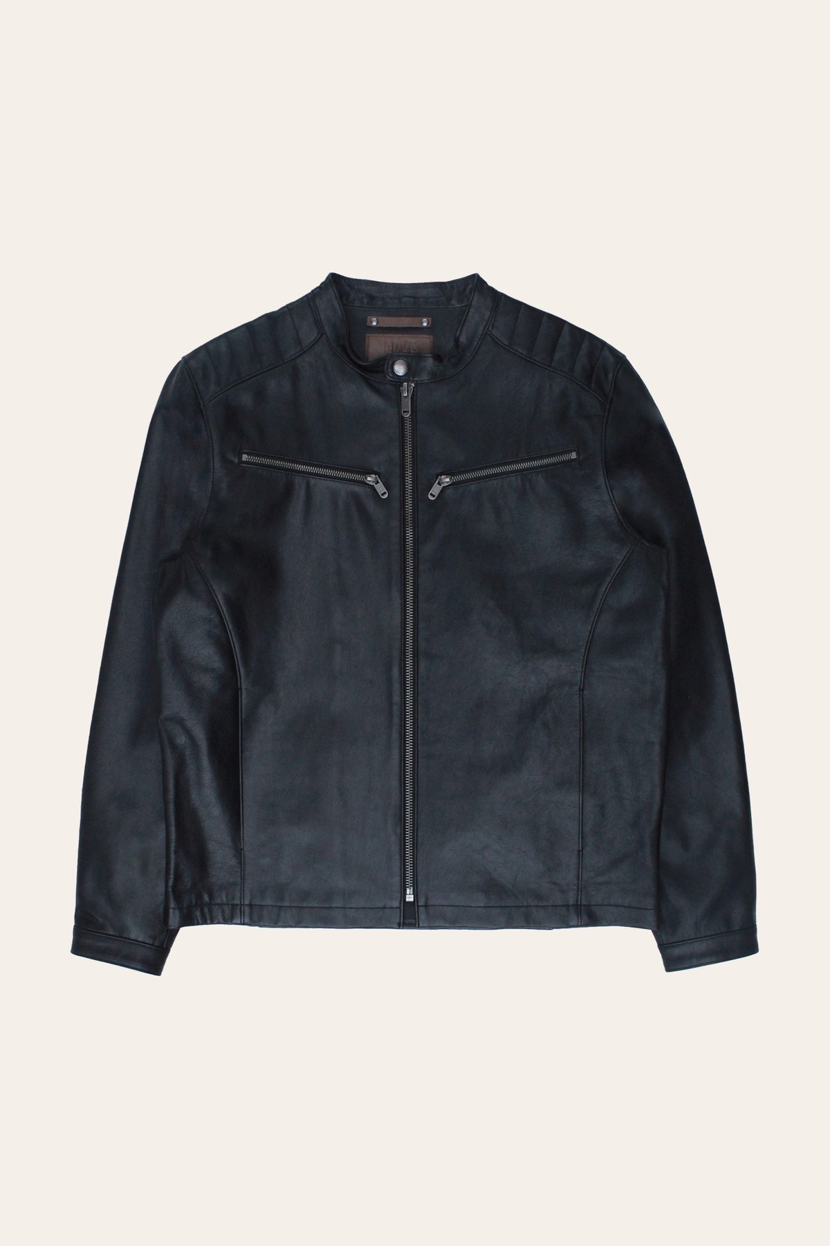 FRYE Men’s Black Pioneer Racer Leather Jacket