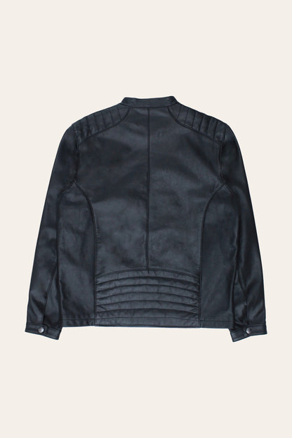 FRYE Men’s Black Pioneer Racer Leather Jacket